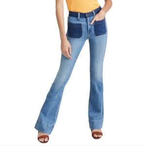 Women’s Veronica Beard Florence Flare High Rise Jeans Wash Juno